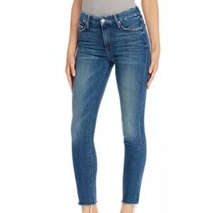 MOTHER Womens The Looker Ankle Fray Groovin Cut Wash Cotton USA Jeans Size 25